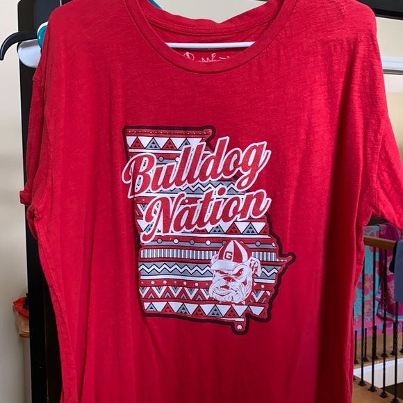 Royce Apparel Tops - UGA Bulldogs Short Sleeve Red Logo Tee Size XL